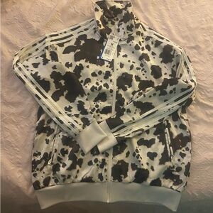 adidas Originals Black and White and brown Track Jacket